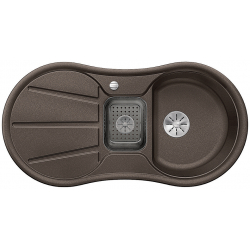 BLANCO CRON 6 S Silgranit PuraDur Kawowy odwracalny, korek auto., InFino, odsączarka tw.szare