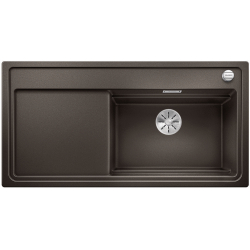 BLANCO ZENAR XL 6 S-F Steamer SystemPlus Silgranit PuraDur Kawowy prawa, korek auto., InFino, deska jesionowa, GN1/2, GN1/3