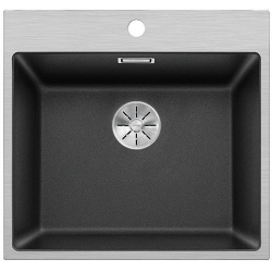 BLANCO SUBLINE 500-IF/A SteelFrame Silgranit PuraDur Antracyt, InFino