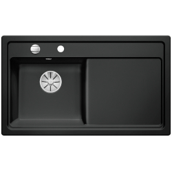 BLANCO ZENAR 45 S Ceramika PuraPlus Czarny lewa, korek auto., InFino