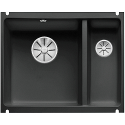 BLANCO SUBLINE 350/150-U Ceramika PuraPlus Czarny lewa, InFino 523747