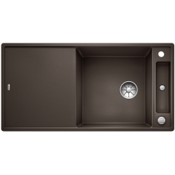 BLANCO AXIA III XL 6 S Silgranit PuraDur Kawowy odwracalny, korek auto., InFino, deska szkło białe 523519