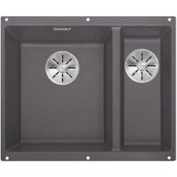 BLANCO SUBLINE 340/160-U Silgranit PuraDur Szarość skały lewa, InFino 523549