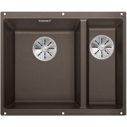 BLANCO SUBLINE 340/160-U Silgranit PuraDur Kawowy lewa, InFino 523557