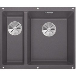 BLANCO SUBLINE 340/160-U Silgranit PuraDur Szarość skały prawa, InFino 523559