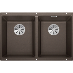 BLANCO SUBLINE 350/350-U Silgranit PuraDur Kawowy, InFino 523583