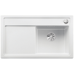 BLANCO ZENAR 45 S Silgranit PuraDur Biały prawa, korek auto., InFino 523788