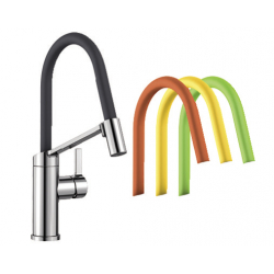BLANCO VIU-S Chromowana z gumowymi osłonami węża w kolorach Lava Gr. Kiwi, Orange i Lemon 524813