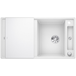 BLANCO AXIA III 5 S Silgranit PuraDur Biały odwracalny, korek auto., InFino, deska szkło białe