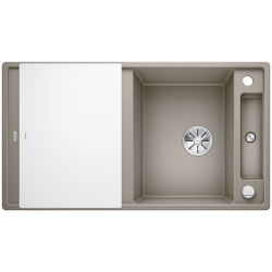 BLANCO AXIA III 5 S Silgranit PuraDur Tartufo odwracalny, korek auto., InFino, deska szkło białe