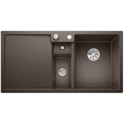 BLANCO COLLECTIS 6 S Silgranit PuraDur Kawowy prawa, korek auto., InFino, wkład z pokrywką