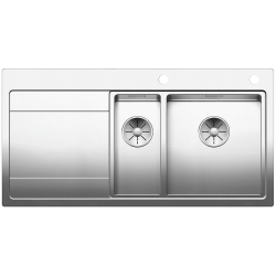 BLANCO DIVON II 6 S-IF Stal polerowana prawa, korek auto., InFino, odsączarka stalowa