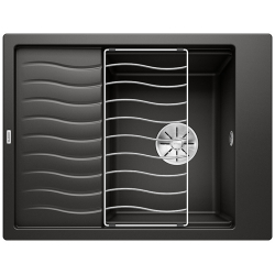 BLANCO ELON 45 S Silgranit czarny odwracalny, InFino, kratka ociekowa 525880