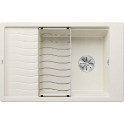 Zlewozmywak ELON XL 6 S Silgranit delikatny biały odwracalny, InFino, kratka ociekowa 527069