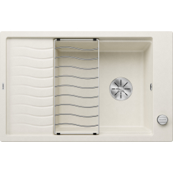 Zlewozmywak ELON XL 6 S Silgranit delikatny biały odwracalny, korek auto., InFino, kratka ociekowa 527070