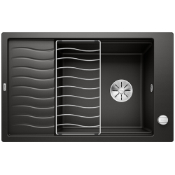 BLANCO ELON XL 6 S Silgranit czarny odwracalny, korek auto., InFino, kratka ociekowa 525882
