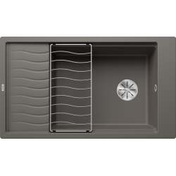 Zlewozmywak ELON XL 8 S Silgranit wulkaniczny szary odwracalny, InFino, kratka ociekowa