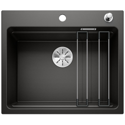 BLANCO ETAGON 6 Silgranit PuraDur Czarny, korek auto., InFino, szyny 525889