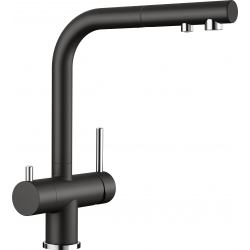 BLANCO FONTAS-S II Silgranit-Look czarny z wyciąganą wylewką 526158