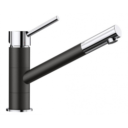 BLANCO KANO Silgranit-Look Czarny/Chrom 526175