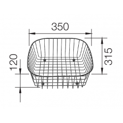 BLANCO Kosz na naczynia stal nierdzewna, 350x315x120, [FLEX/TOP]