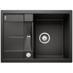 BLANCO METRA 45 S Compact Silgranit PuraDur Czarny odwracalny, korek auto.