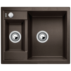 BLANCO METRA 6 Silgranit PuraDur Kawowy odwracalny, korek auto.