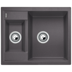 BLANCO METRA 6 Silgranit PuraDur Szarość skały odwracalny