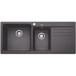 BLANCO NAYA 8 S Silgranit PuraDur Szarość skały lewa