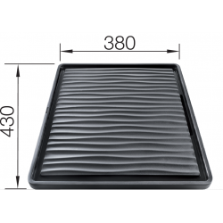 BLANCO Ociekacz z tworzywa czarny do komór podwieszanych, 432x382