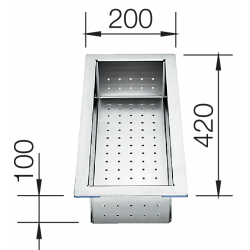 BLANCO Odsączarka stal nierdzewna, 420x200, [ZEROX, CLARON] 219649