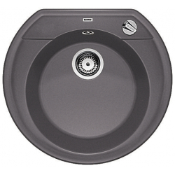 BLANCO RONDOVAL 45 Silgranit PuraDur Szarość skały, korek auto.