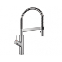 BLANCO SOLENTA-S Senso UltraResist W kolorze stali z czujnikiem ruchu z dźwignią po lewej stronie