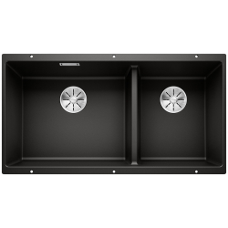 BLANCO SUBLINE 480/320-U Silgranit PuraDur Czarny, lewa, InFino 525993