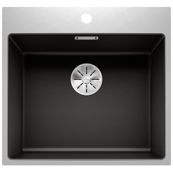 BLANCO SUBLINE 500-IF/A SteelFrame Silgranit PuraDur Czarny, InFino
