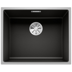 BLANCO SUBLINE 500-IF SteelFrame Silgranit PuraDur Czarny, korek auto., InFino 525998