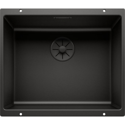 BLANCO SUBLINE 500-U Edition Silgranit czarny, InFino, kratka przelewowa czarna 526340