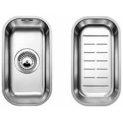 BLANCO SUPRA 180-U Stal szczotkowana, odsączarka stalowa