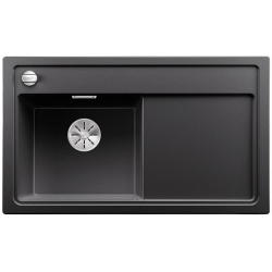 BLANCO ZENAR 45 S-F Silgranit PuraDur Antracyt lewa, korek auto., InFino, deska szkło czarne