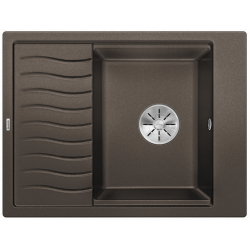 BLANCO ELON 45 S Silgranit PuraDur Kawowy odwracalny, InFino, kratka ociekowa 524833