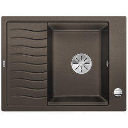 BLANCO ELON 45 S Silgranit PuraDur Kawowy odwracalny, korek auto., , InFino, kratka ociekowa 524823