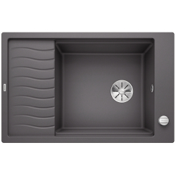 BLANCO ELON XL 6 S-F Silgranit PuraDur Szarość skały odwracalny, korek auto., InFino, kratka ociekowa