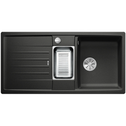 BLANCO LEXA 6 S Silgranit PuraDur Antracyt odwracalny, korek auto., InFino, odsączarka stalowa