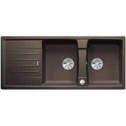 BLANCO LEXA 8 S Silgranit PuraDur Kawowy odwracalny, korek auto., InFino