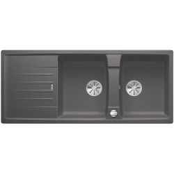 BLANCO LEXA 8 S Silgranit PuraDur Szarość skały odwracalny, korek auto., InFino