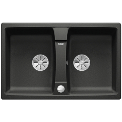 BLANCO LEXA 8 Silgranit PuraDur Antracyt odwracalny, korek auto., InFino