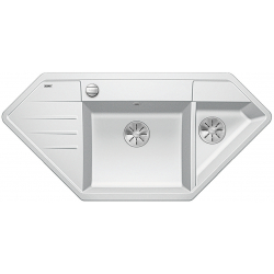 BLANCO LEXA 9 E Silgranit PuraDur Biały narożny, korek auto., InFino