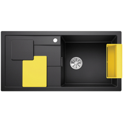 BLANCO SITY XL 6 S Silgranit PuraDur Antracyt prawa, InFino, z akcesoriami lemon