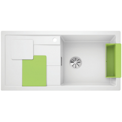 BLANCO SITY XL 6 S Silgranit PuraDur Biały prawa, InFino, z akcesoriami kiwi