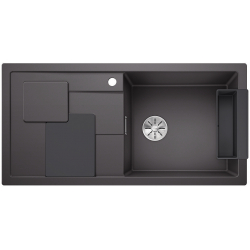 BLANCO SITY XL 6 S Silgranit PuraDur Szarość skały prawa, InFino, z akcesoriami lava grey